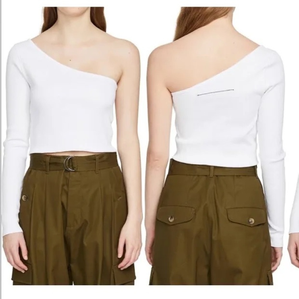 Slim Rib one shoulder top